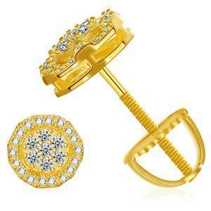 VVS Cluster Solid 925 Sterling Silver Iced Bling Out Earrings - CaratixJewelry